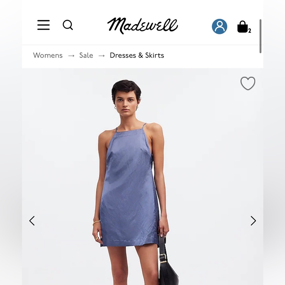 Madewell- high neck mini dress NWT